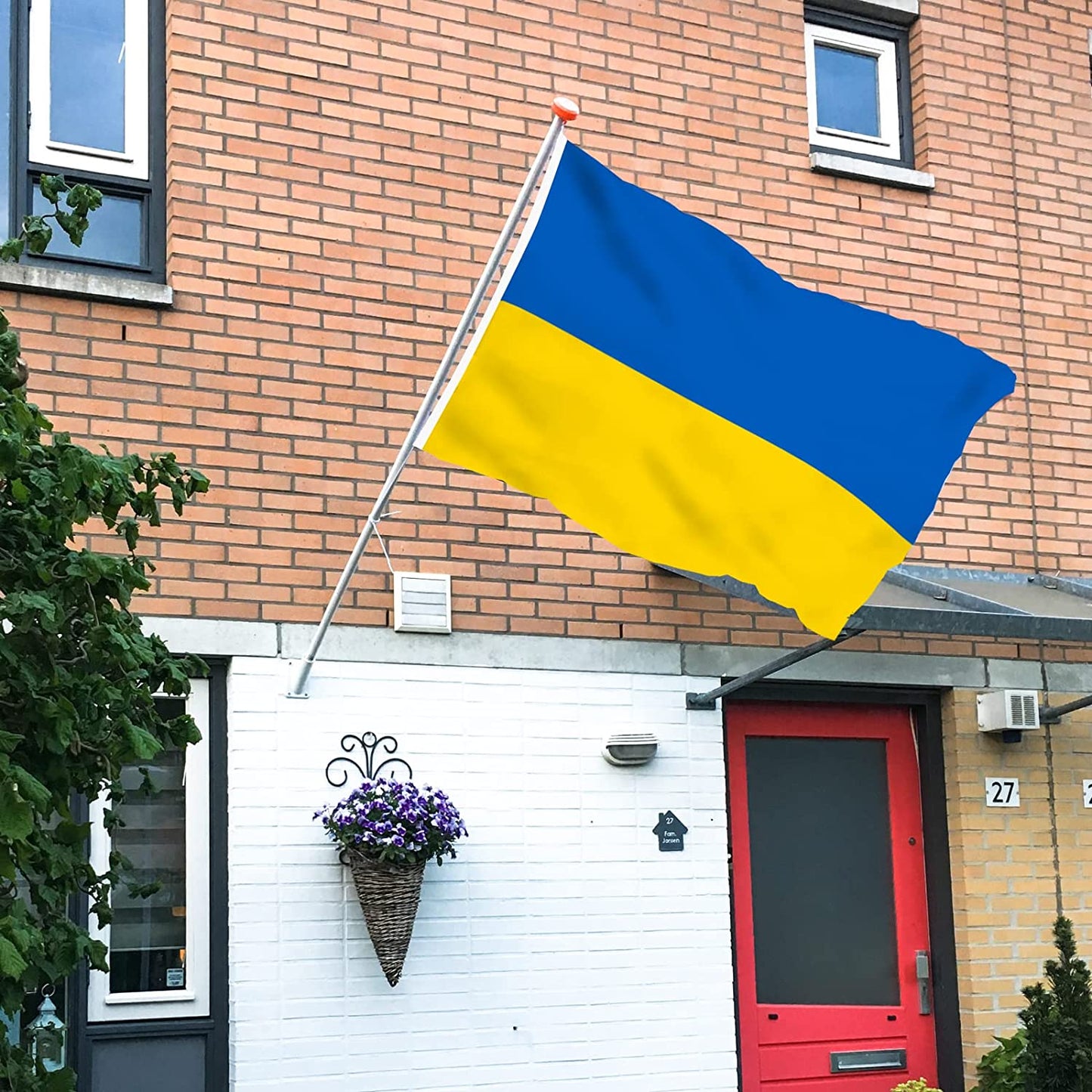 AKSDTH Ukraine Flag 3x5 Ft Outdoor Indoor Decoration Flag Banner with Two Brass Grommets Ukrainian National Flags I Stand with Ukraine